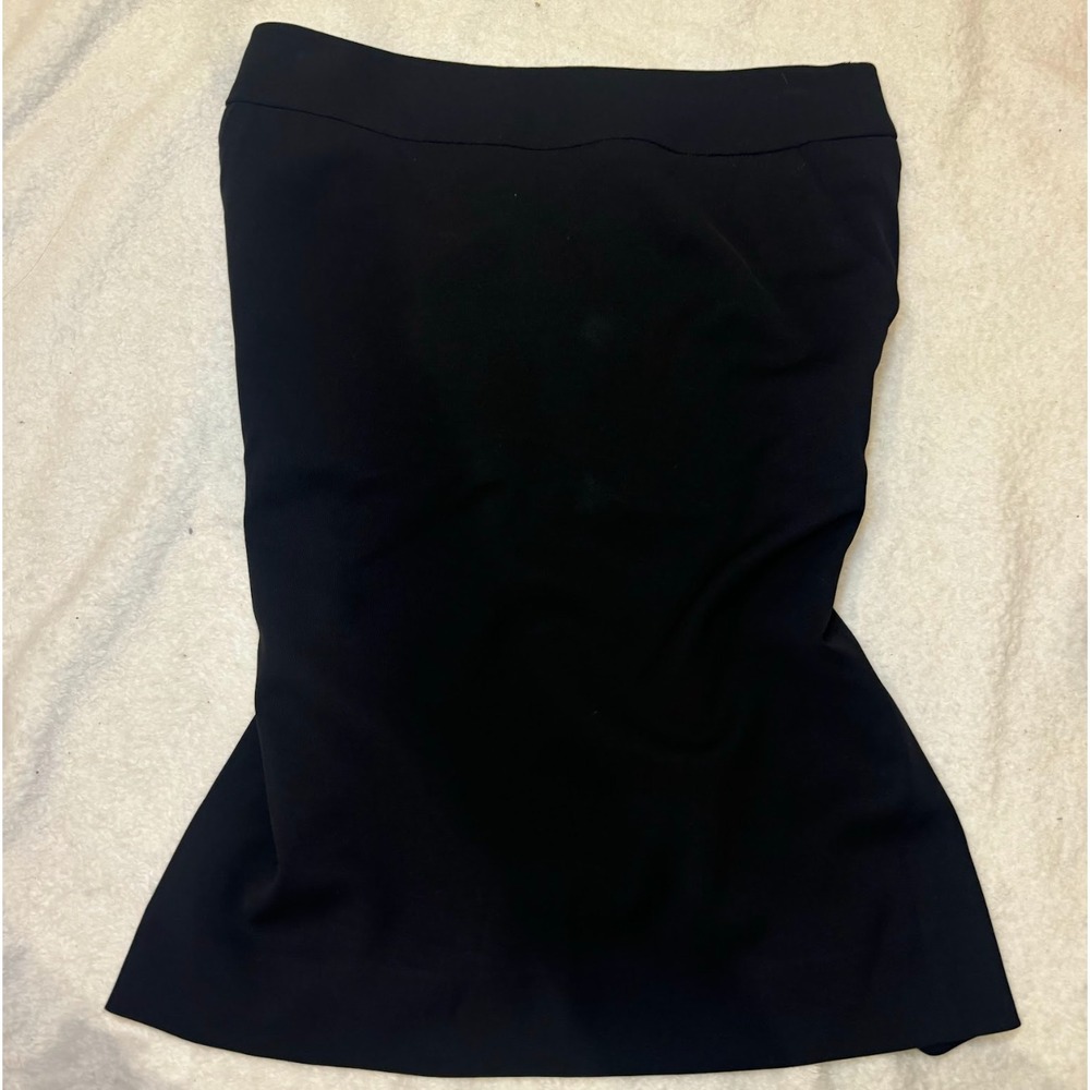 Armani Collezioni Black Wool Blend Pencil Skirt Size 6 Knee Length Business